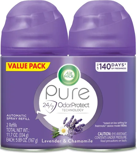 Vista 9 de Air Wick Recambio automático de ambientador en aerosol, 2 unidades, delicias de verano, neutralización de olores, aceites esenciales (paquete de 2)