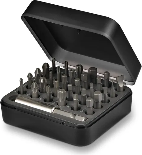 Vista 12 de GreaTalent Juego de puntas de destornillador de acero S2 25 en 1 con vástago hexagonal de 1/4 pulgadas, puntas Phillips/ranuradas/hexagonales/Torx