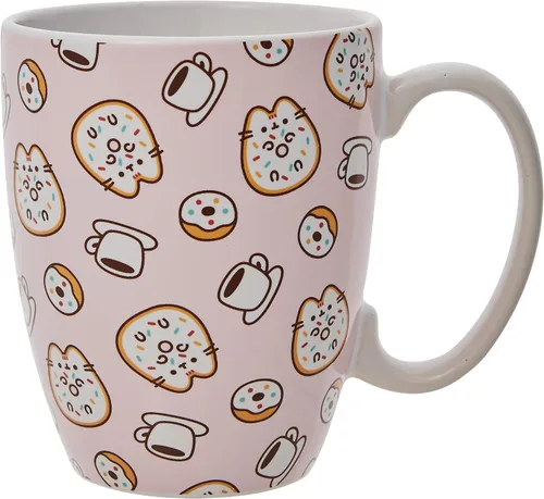 Vista 2 de Enesco Department 56 Pusheen Donuts & Taza de café, 4.25 pulgadas de altura