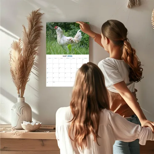 Vista 471 de Calendario de grises africanos 2025 2026 – Planificador mensual de pared de aves africanas – 12 x 18 pulgadas (abierto), calendario de pared