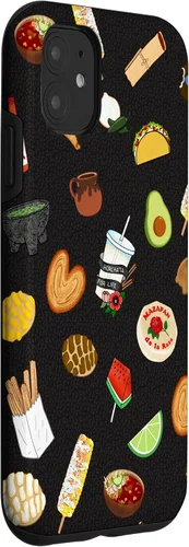 Vista 3 de Funda para iPhone 11 Antojitos de comida mexicana latina Tacos Pan Dulce
