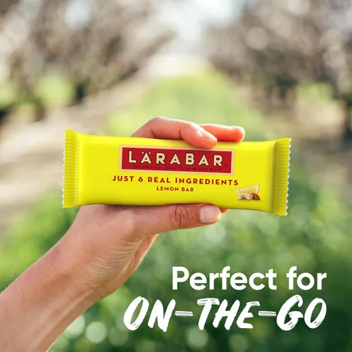 Vista 7 de Larabar Barra de limón, barra vegana de frutas y nueces, sin gluten, barras de 1.6 onzas, 16 unidades 6 ingredientes reales, dátiles, almendras
