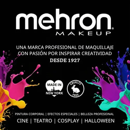 Vista 6 de Mehron - Maquillaje líquido, pintura para la cara y cuerpo (30 ml). Negro