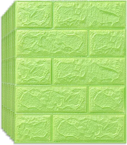 Vista 8 de Melairya Panel de pared 3D, 10 unidades, autoadhesivo, impermeable, de espuma de polietileno, anticolisión, utilizado para baño y sala de estar