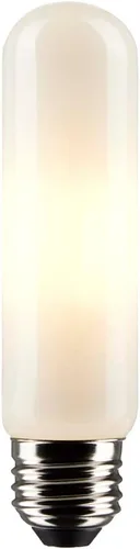 Vista 2 de Satco Bombilla LED E26 de 8 W, 2700 K, clasificación de 15000 horas, regulable, escarcha