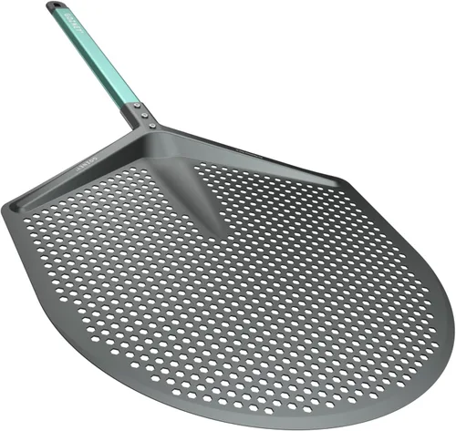 Vista 8 de Gozney Pro Cuchillo de colocación para pizzas de 12" para hornos de pizza Arc y Dome, diseño 100% de aluminio, cuchilla completamente perforada