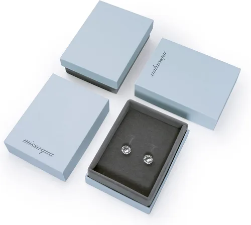 Vista 8 de Hermosos aretes solitarios para mujer - Adornos con cristales austriacos, cierre de palanca, perfectos para cualquier ocasión, regalos ideales