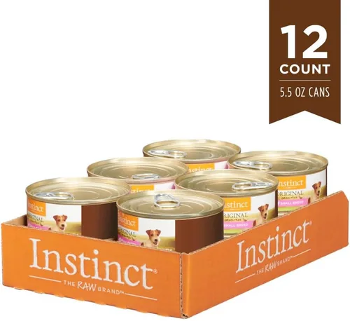 Vista 6 de Instinct Receta original de carne de res real de raza pequeña, comida natural enlatada húmeda para perros, latas de 5.5 onzas (caja de 12)
