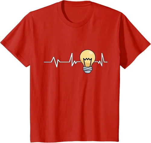 Vista 49 de Bombilla Heartbeat bombilla regalo bombilla bombilla camiseta Negro
