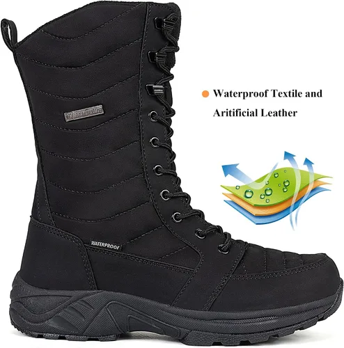 Vista 3 de FW FRAN WILLOR Women's Waterproof Winter Snow Boots with Side Zipper