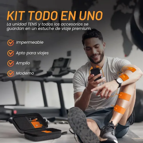 Vista 5 de AVCOO Unidad TENS 3 en 1 con 32 modos, estimulador muscular EMS de doble canal con 40 intensidades para terapia gradual de alivio del dolor