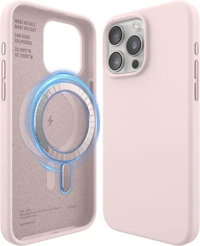 Vista 25 de elago - Carcasa magnética de silicona para iPhone 15, color negro Compatible con MagSafe, imanes integrados, silicona de agarre suave, a prueba
