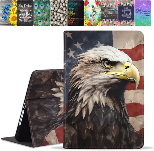 Vista 12 de Funda para Samsung Galaxy Tab A8 de 10.5 pulgadas (SM-X200/X205/X207), funda de piel sintética premium con función de encendido automático