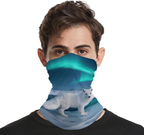 Vista 4 de Arctic Fox Neck Gaiter Breathable & Moisture-Wicking Face Mask Bandana Balaclava Sun Protection Face Cover Scarf Lightweight Seamless Design for