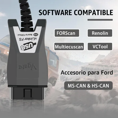 Vista 6 de Vgate vLinker FS USB OBD2 a USB Herramienta de diagnóstico de coche lector de código para FORScan OBD2 adaptador