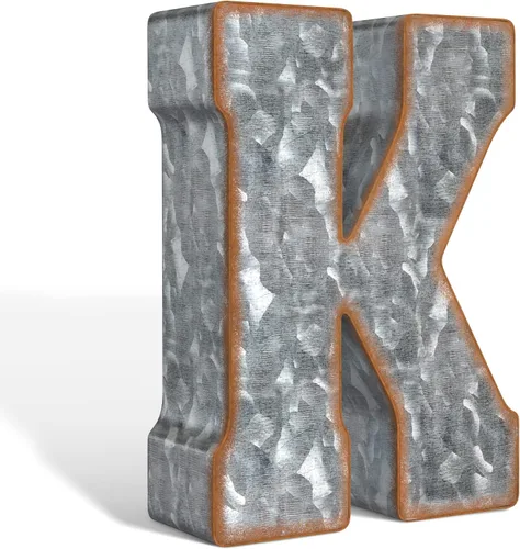 Vista 22 de CraftyCrocodile Números de metal galvanizado de 7" para decoración de pared - Número 3D 0 para colgar y de pie libre - Números de mesa rústicos