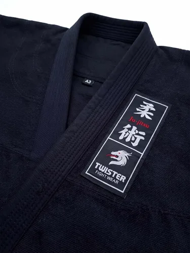 Vista 9 de Challenge 3.0 Premium Lightweight IBJJF BJJ Gi – Preshrunk Pearl Weave Jiu Jitsu Kimono with Free White Belt Negro
