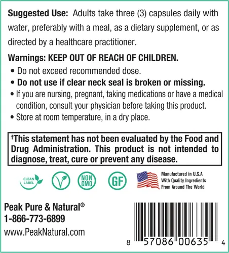Vista 4 de Peak Prostate Support, suplementos naturales de próstata para hombres, 30 porciones
