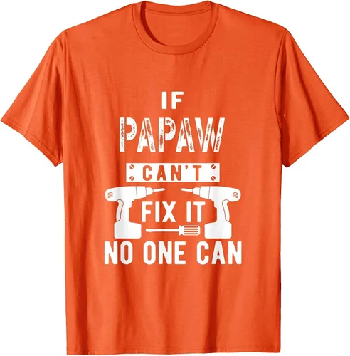 Vista 11 de If Papaw Can't Fix It No One Can Grandpa T-Shirt Asphalt Grey