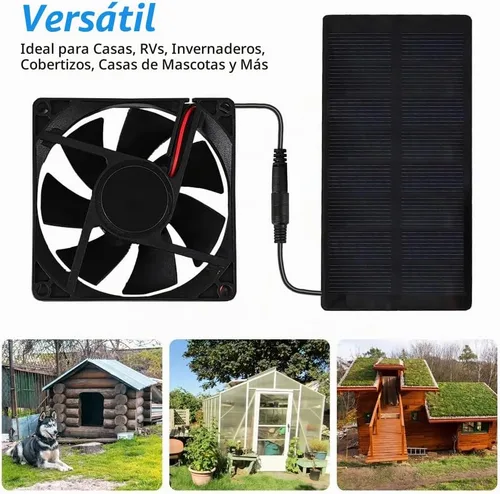 Vista 5 de Kit de ventilador de ventilación solar con panel, 3.15 x 3.15