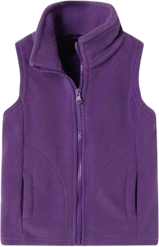 Vista 21 de LittleSpring Boys Girls Fleece Vest Sleeveless Jacket Full-Zip Fall Winter Warm Outerwear Negro