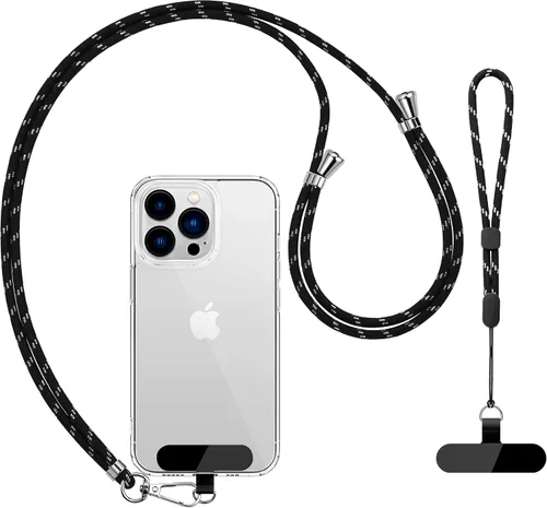 Vista 19 de CACOE Cordón para teléfono celular 2 piezas - 1 pieza correa ajustable para el cuello, 1 pieza correa de muñeca, 2 piezas almohadillas, cruzado