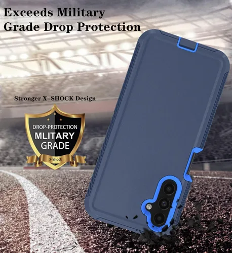Vista 4 de ONOLA Funda compatible con Samsung Galaxy A14 5G con protector de pantalla HD, resistente a los golpes y a las caídas, funda de 3 capas para Samsung