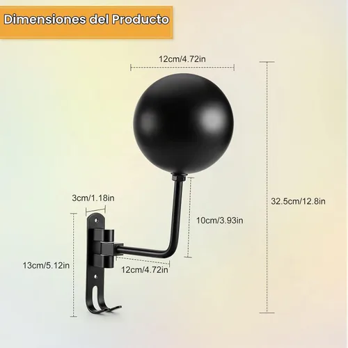 Vista 6 de Motorcycle Helmet Holder Wall Mount, Helmet Hanger 180° Rotation Helmet Rack with Double Hook for Football Helmet