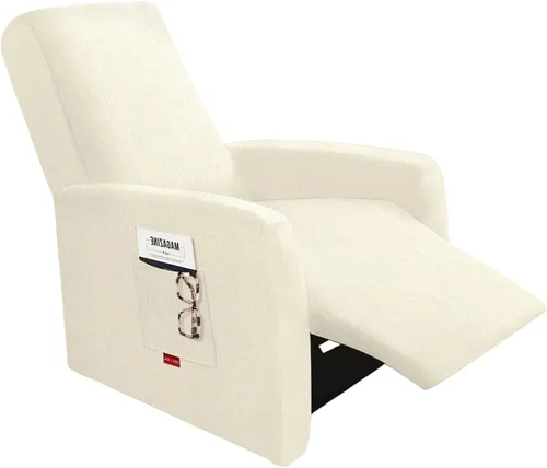 Vista 52 de 3 fundas elásticas para sillas reclinables, fundas de tela de felpa y protectores duraderos de muebles para niños y mascotas (1 plaza, negro)