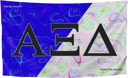 Vista 18 de Greek Club Sorority & Fraternity - Bandera de luz negra, 3 pies x 5 pies, licencia oficial, tapiz, exhibición, poliéster, pancarta de letras, CHI