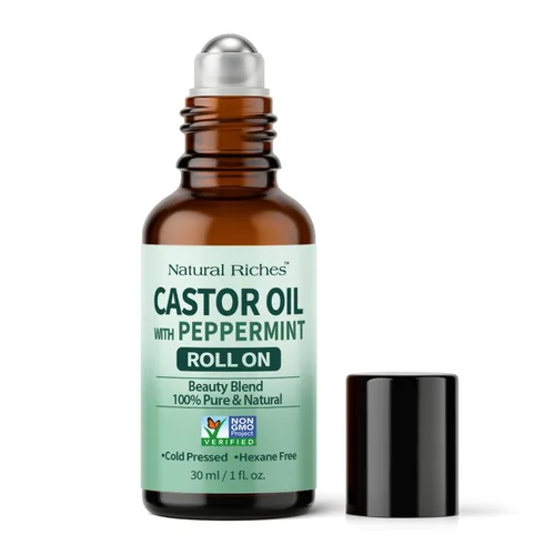 Vista 14 de Natural Riches Rollo de aceite de árbol de té con ricino en 1 fl oz