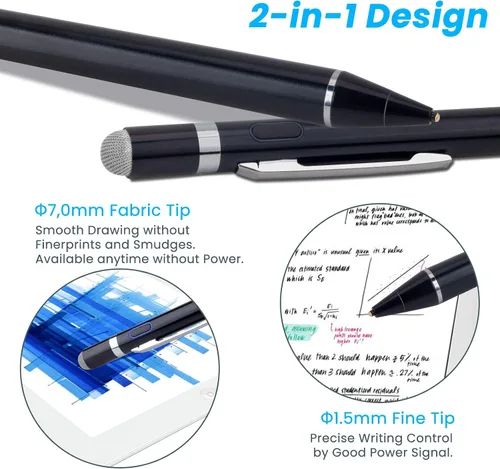 Vista 4 de Lápiz óptico para portátil HP Envy X360 Convertible 2 en 1, lápiz digital EDIVIA con punta ultra fina de 0.069 pulgadas para portátil HP Envy X360
