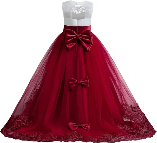 Vista 3 de NNJXD - Vestido largo de tul para niñas