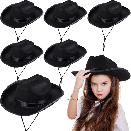 Vista 9 de Hercicy Sombreros de vaquero para niños pequeños, sombrero de vaquera para niños y niñas, accesorios de disfraz de bebé, suministros de fiesta