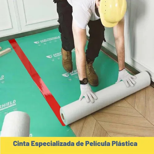 Vista 5 de SWRT Cinta de Marcado de Piso Roja de 2" x 110 pies y Cinta de Empalme de Baile, Cinta de Precaución para Piso de Gimnasio, Cinta de Rayas