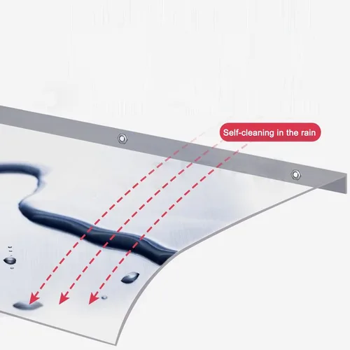 Vista 6 de Curved Window Door Canopy,Canopy Awning,Porch Canopy for House Fronts,Transparent Polycarbonate Cover,Rain Protector Shelter,Water UV/Heat