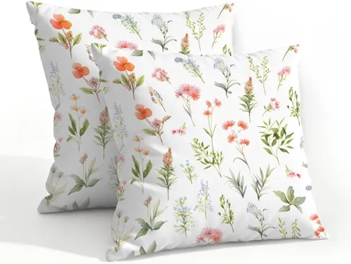 Vista 11 de Juego de 2 fundas de almohada impermeables para exteriores, 16 x 16 pulgadas, fundas de almohada decorativas de patio para muebles de jardín, sofá