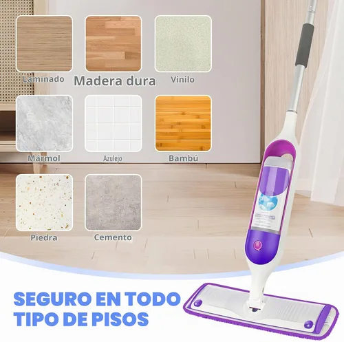 Vista 7 de Almohadillas de repuesto reutilizables para mopa Swiffer PowerMop, 15.3 x 5.1 pulgadas, paquete de 5