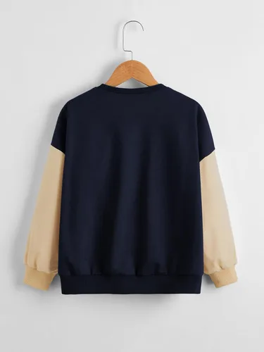 Vista 2 de SOLY HUX Sudadera de manga larga con estampado de letras de dibujos animados para niña