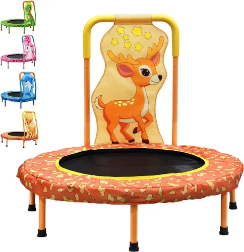 Vista 10 de Mini Trampolín Sin Espacios de 36" Trampolín para Niños Pequeños con Mango para Niños, Trampolín Pequeño para Niños de 36 pulgadas