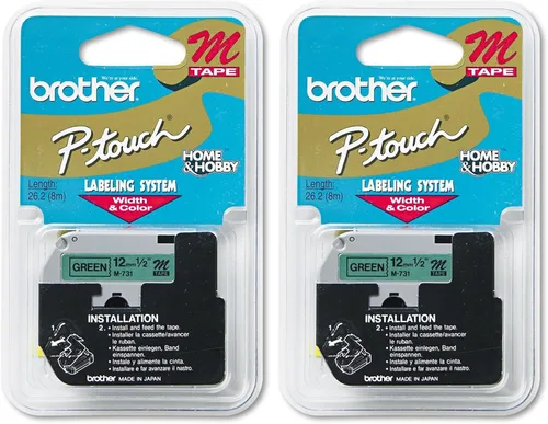 Vista 16 de Brother Etiqueta de forma continua de 0.37 "X26.20' (BRTM521), negro/azul