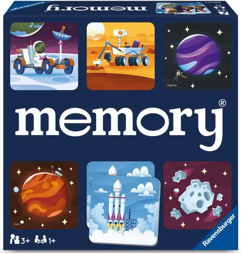 Vista 3 de Ravensburger Juego de memoria espacial – Atractivo juego cósmico a juego para niños Divertido juguete educativo Mejora la concentración