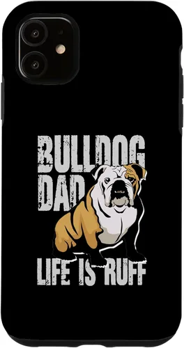 Vista 8 de iPhone 12 mini Bulldog Dad Life Is Ruff Funda propietaria de Bulldog Inglés