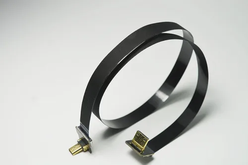 Vista 4 de Permanent Negro 50CM FPV Flat Slim HDMI Cable Micro HDMI Macho 90 grados de ángulo a Mini HDMI macho 90 grados para cardán sin escobillas Handhold