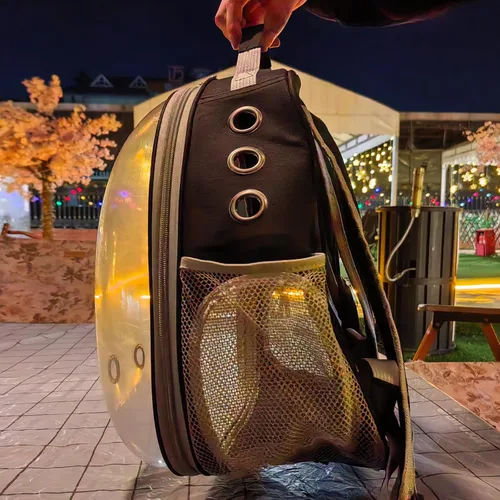 Vista 5 de Mochilas transportadoras para gatos grandes, transportadores para perros pequeños, bolsa de transporte para gatos, mochila para gatos, transportador