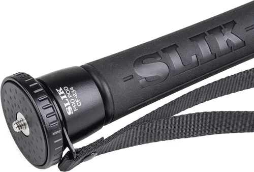 Vista 2 de SLIK PRO Pod CF-834 Monopod de fibra de carbono de 64 pulgadas de alto (618-834) - Se pliega hasta 19 pulgadas, pesa 1.1 libras, soporta 13 libras