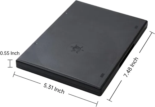 Vista 2 de Progo Funda premium para DVD de 6 discos de tamaño estándar de 0.551 in con funda transparente, solución de almacenamiento que ahorra espacio