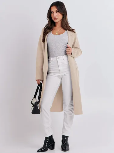 Vista 2 de ANRABESS Cárdigan tipo cárdigan para mujer, chaqueta de punto grueso con frente abierto, chaqueta de gran tamaño, abrigo largo para otoño e invierno