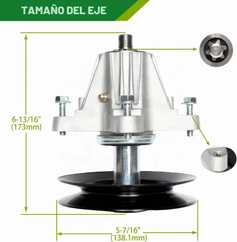 Vista 2 de 918-06978 618-06978 Husillo para Cub Cadet Cubierta de 54 pulgadas 1 Pack no eje S