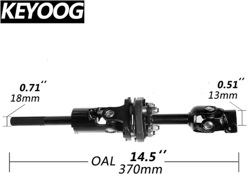Vista 7 de Columna de eje de dirección intermedia con junta universal en U para Chevy S10 Tracker 1999-2004 Suzuki Grand Vitara 425-W01 91174749 48220-67D50